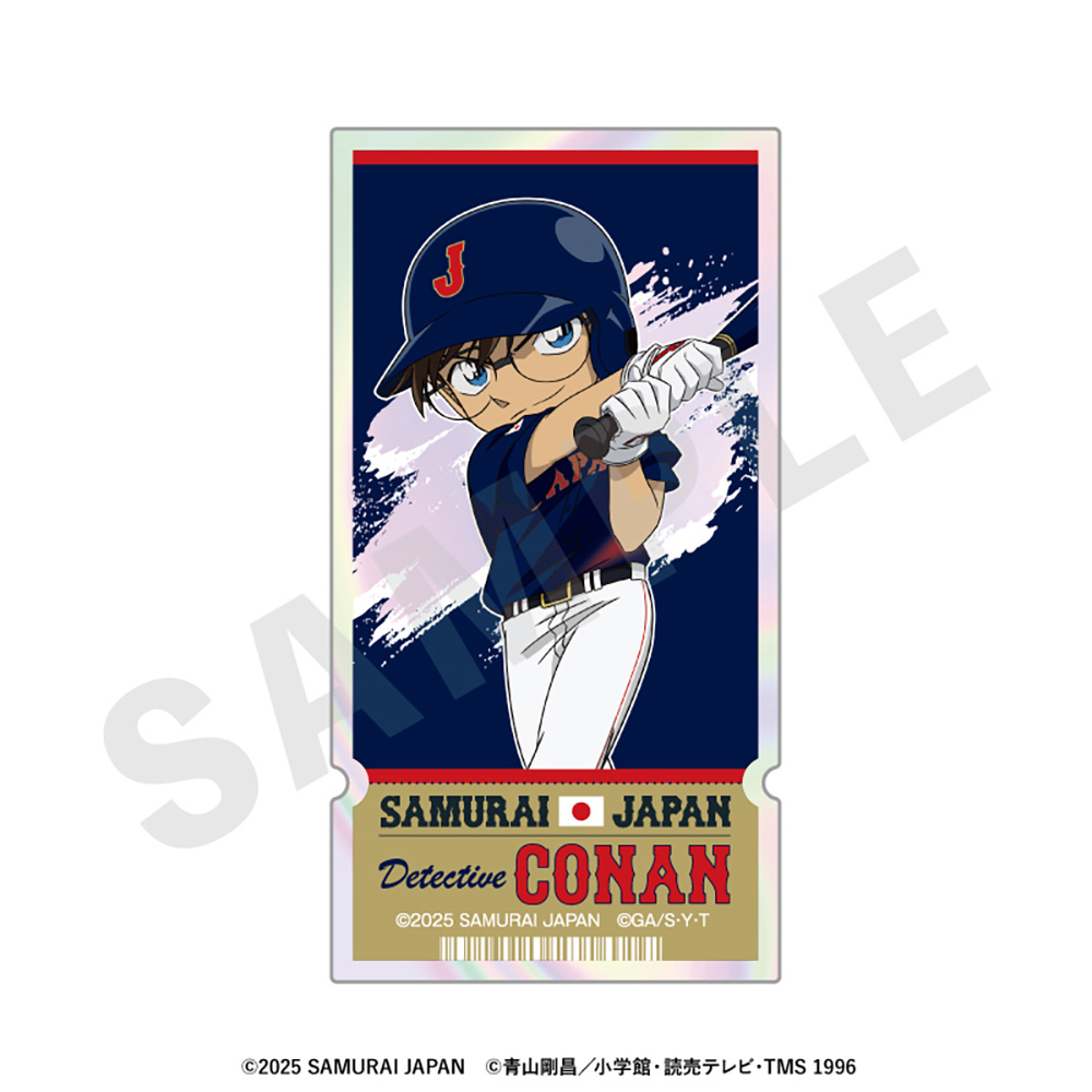 「侍ジャパン×名探偵コナン」 オーロラステッカー ビジターver.